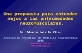 Una propuesta para entender mejor a las enfermedades neuromusculares. neuromusculares. Dr. Eduardo Luis De Vito. Asociación Argentina de Medicina Respiratoria.