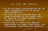 La ley de Gauss La ley de Gauss constituye una de las leyes fundamentales de la Teoría Electromagnética. La ley de Gauss constituye una de las leyes fundamentales.