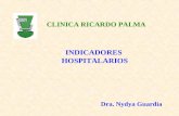 INDICADORES HOSPITALARIOS CLINICA RICARDO PALMA Dra. Nydya Guardia.