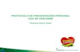 PROTOCOLO DE PRESENTACIÓN PERSONAL USO DE UNIFORME Coomeva Sector Salud.