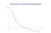 MÉTODO DE NEWTON RAPHSON f(x) x. MÉTODO DE NEWTON RAPHSON Consiste en elegir un punto inicial cualquiera Po como aproximación de la raíz. Una buena aproximación.