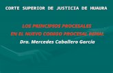 CORTE SUPERIOR DE JUSTICIA DE HUAURA LOS PRINCIPIOS PROCESALES EN EL NUEVO CODIGO PROCESAL PENAL Dra. Mercedes Caballero García.