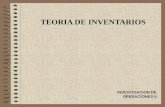 TEORIA DE INVENTARIOS INVESTIGACION DE OPERACIONES II.