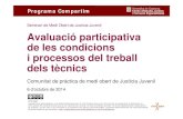 Avaluació participativa de les condicions i processos del treball dels tècnics