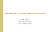 Metodología y Didáctica del Lenguaje Visual Frida Kahlo Curso 2003-2004 Alicia Barrios Elvira.