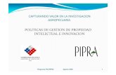 Politicas Institucionales de PI En Chile Dr. J. Rojas