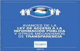 Avances de la LAIP y otros mecanismos de transparencia 2013 - El Salvador
