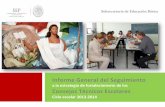 Informe General del Seguimiento a la estrategia de fortalecimiento de los Consejos Técnicos Escolares Ciclo escolar 2013-‐2014