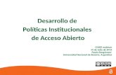 Webinar sobre el Desarrollo de Políticas Institucionales de Acceso Abierto