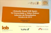 I Estudio Anual IAB Spain TV Conectada y Vídeo Online