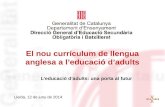 Presentació currículum llengua anglesa jornada lleida