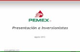 Pemex outlook presentación a inversionistas agosto 2013