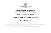 FORMULARIO Y EXPLICACIONES DE DERECHO -PRACTICA FORENSE - Tomo III
