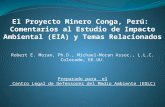 Proyecto Conga: Comentarios al Estudio del EIA y Temas Relacionados, por Robert E. Moran