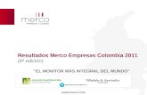 Presentación de resultados Merco Empresas Colombia 2011