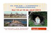 Peregrinacion a Lourdes del 15 a 19 de abril
