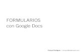 Formularios con Google Docs