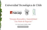 Sr. Carlos Caballero, "Energías renovables y sostenibilidad, Una visión de Negocios", 10 de Julio