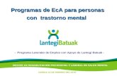 Programas de Empleo con Apoyo para personas con trastorno mental