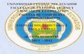 LEGISLACION TRIBUTARIA PAOLA CHAVEZ UNIVERSIDAD CENTRAL DEL ECUADOR