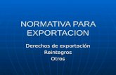 Normativa para exportacion