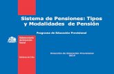 Sistema de pensiones - tipos y modalidades de pension