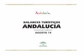 Balance turístico Andalucía. Agosto 2014