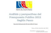 Analisis y perspectivas del presupuesto publico 2012   region pasco