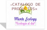 Catalogo de productos de Mente Ecology