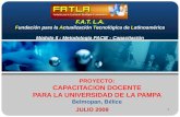 PROYECTO DE CAPACITACION DOCENTE PACIE-FATLA
