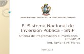 El Sistema Nacional de Inversión Pública - SNIP