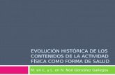 Evolución histórica de los contenidos de la actividad física