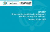 HACCP Sistema de análisis de peligros y puntos de control crítico - Decreto 60 de 2002