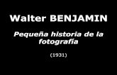 Benjamin  pequeña historia fotografía