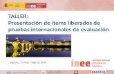 Taller: presentación de ítems liberados de pruebas internacionales de evaluación. Jornadas de evaluaciones internacionales. La Rioja
