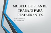 Modelo de plan de trabajo para restaurantes