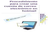 Procedimiento para crear una cuenta de correo electronico en Hotmail