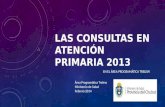 Las consultas en atención primaria 2013
