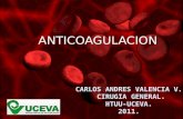 Hemostasia y anticoagulacion cavv21