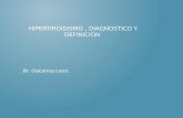 Hipertiroidismo , diagnostico y definición