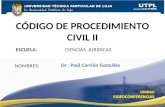 Codigo del procedimiento Civil II