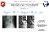 Espondilitis y Espondilolistesis
