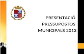 Presentació dels pressupostos de l'Ajuntament de Berga 2013