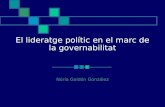 El lideratge polític dins de la governabilitat