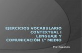 Ejercicios vocabulario contextual I