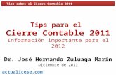 Tips cierre contable 2011