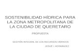 Sustentabilidad Hídrica para la Zona Metropolitana de la Ciudad de Querétaro