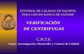 verificación de centrifugas