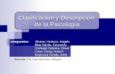 GRUPO de TEORÍA 3 - Clasificación y Descripción de La Psicología