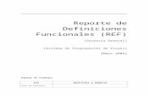 REF - Reporte de Definicion Funcional - Ejemplo v1.0